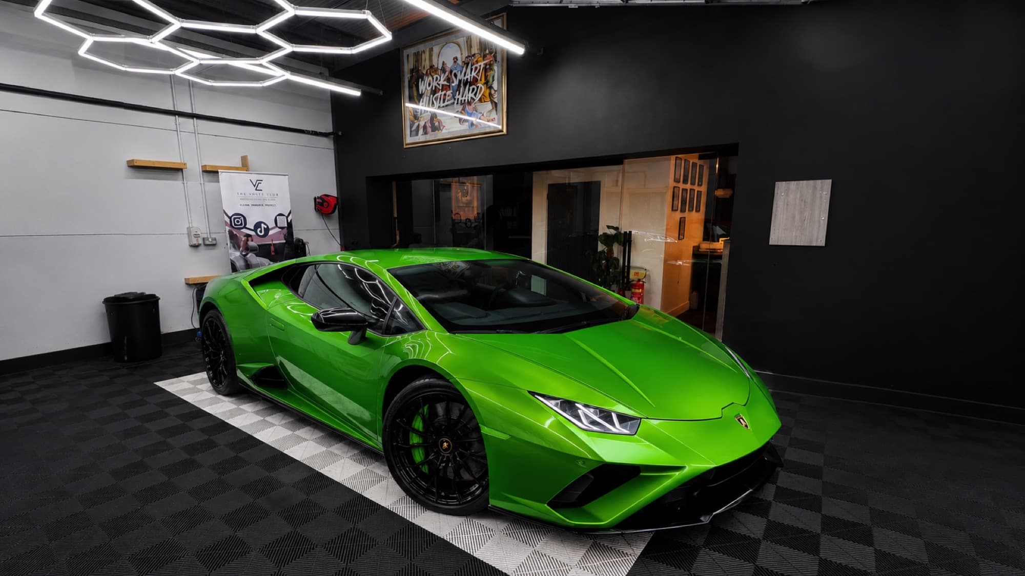 A ceramic-coated Lamborghini detailed at The Valet Club studio